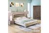 Εικόνα της Κρεβάτι διπλό OLYMPUS pakoworld σε χρώμα castillo-toro 160x200εκ