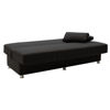 Εικόνα της Καναπές κρεβάτι Sambo pakoworld 3θέσιος ύφασμα μαύρο 190x86x85εκ